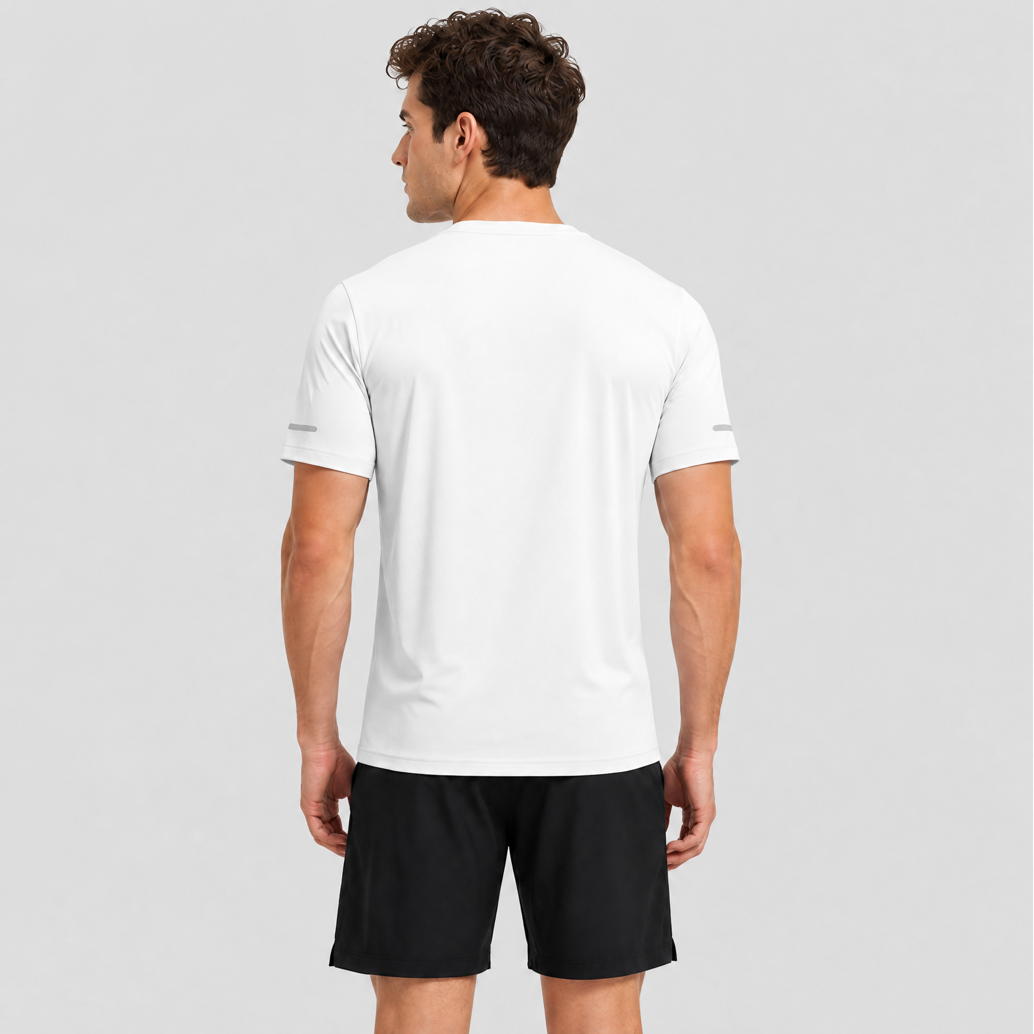 White MAGCOMSEN Men's Dry Fit Sun Protection Stretch Training & Sports T-Shirts in #Color_White