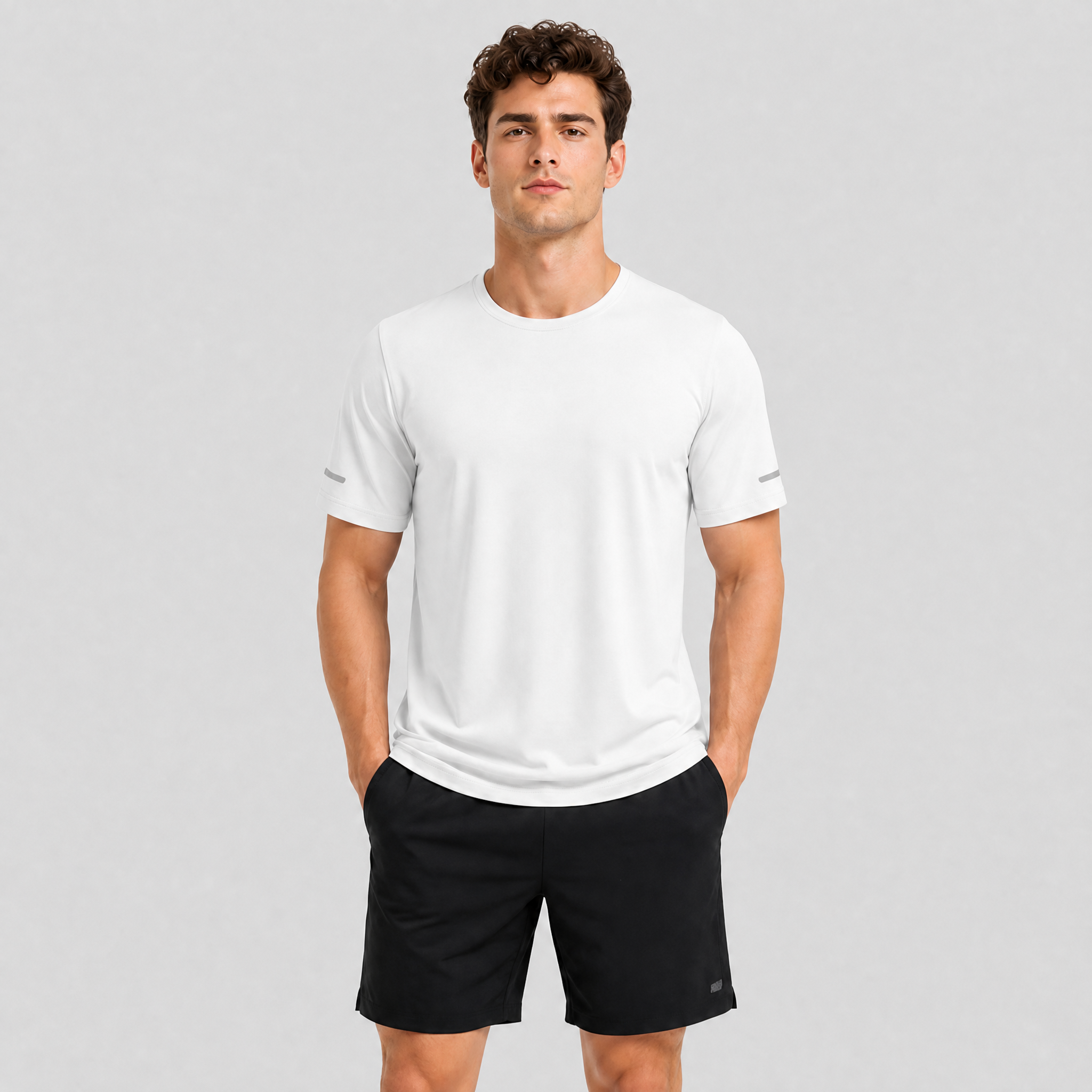White MAGCOMSEN Men's Dry Fit Sun Protection Stretch Training & Sports T-Shirts in #Color_White