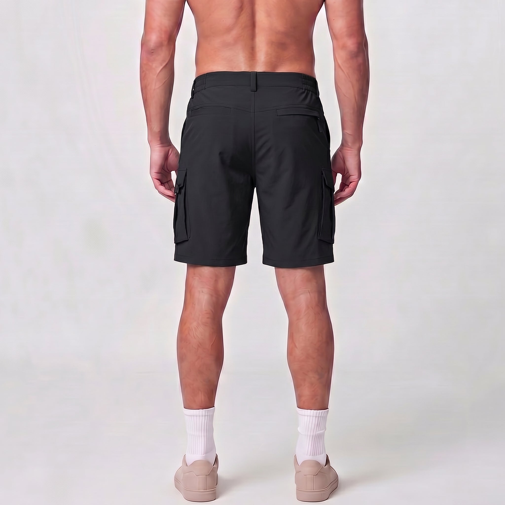 Men 9 Inch Hiking Cargo Shorts - Water Resistant 7 Pocket Stretch Tactical Shorts