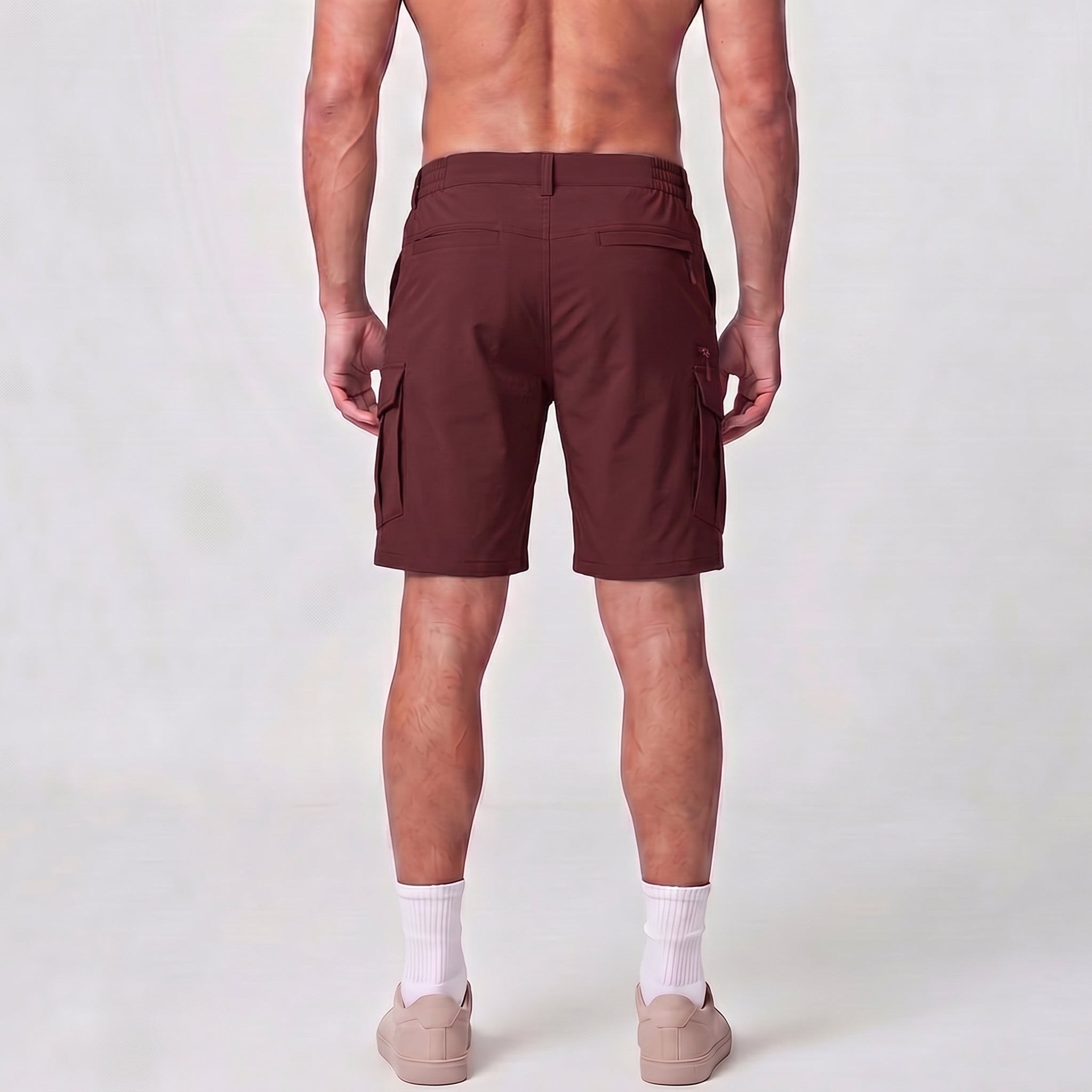 Men 9 Inch Hiking Cargo Shorts - Water Resistant 7 Pocket Stretch Tactical Shorts