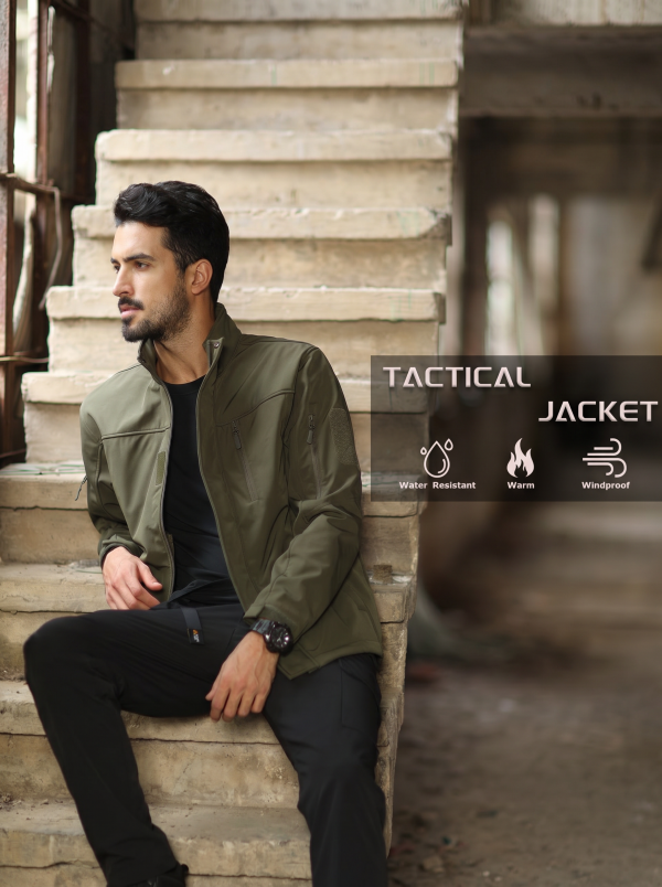 Men's Multi Pocket Casual Tactical Windbreaker Jacket