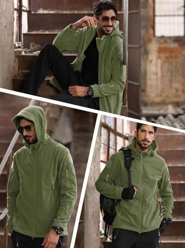 Men's Hooded Tactical Fleece Jacket