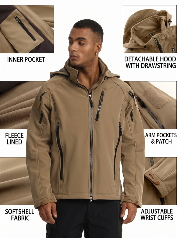 Men's Hooded Insulated Tactical Winter Jacket