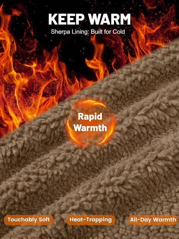 Retro Winter Warm Sherpa Lined Corduroy Jacket
