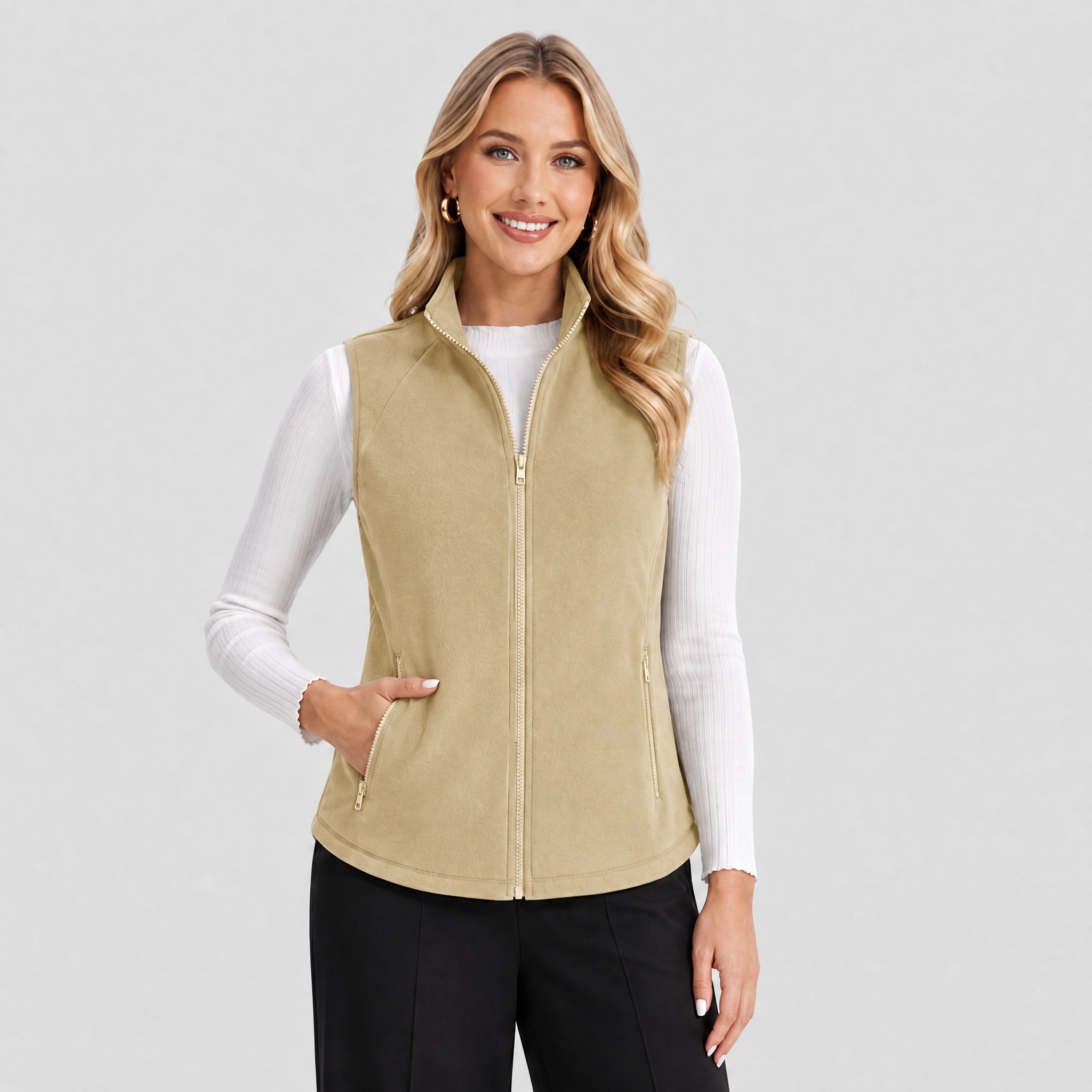Women's Fleece Vest Sleeveless Lightweight Warmth Jackets