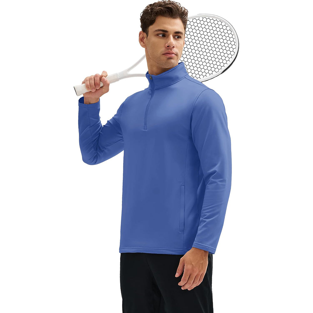 Men's 1/4 Zip Long Sleeve Golf Winter Pullover Fleece Lined