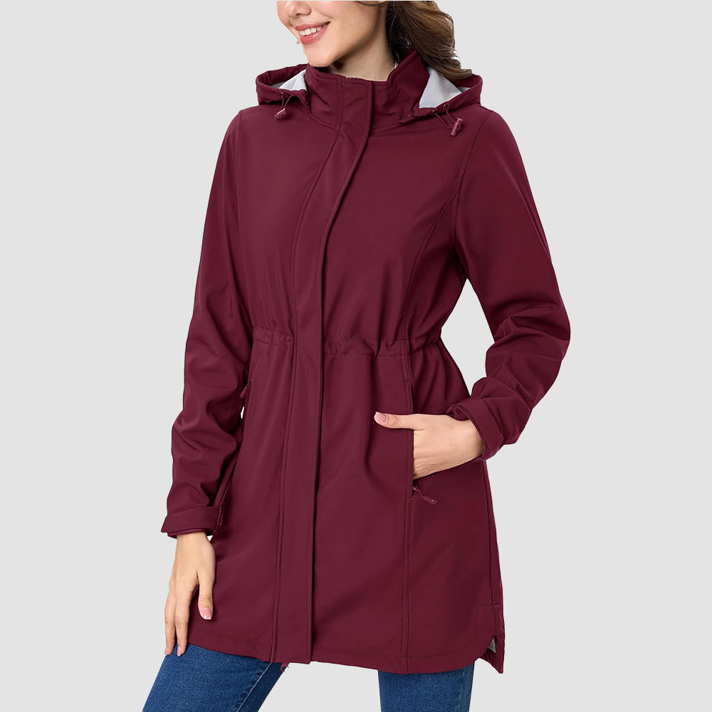 Women's Fleece Lined Jacket Hooded Warm Winter Coat