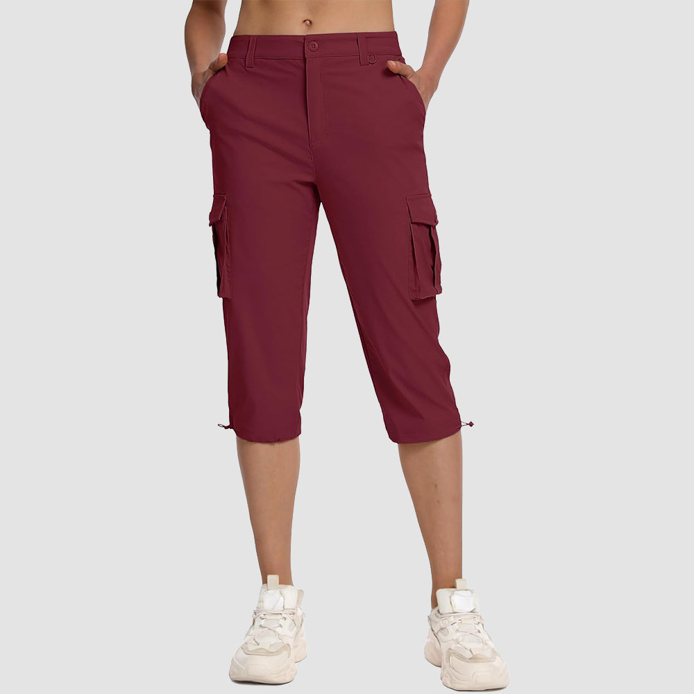 Women's Lightweight Cargo Capris with 6 Pockets