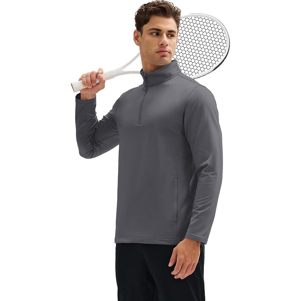 Men's 1/4 Zip Long Sleeve Golf Winter Pullover Fleece Lined