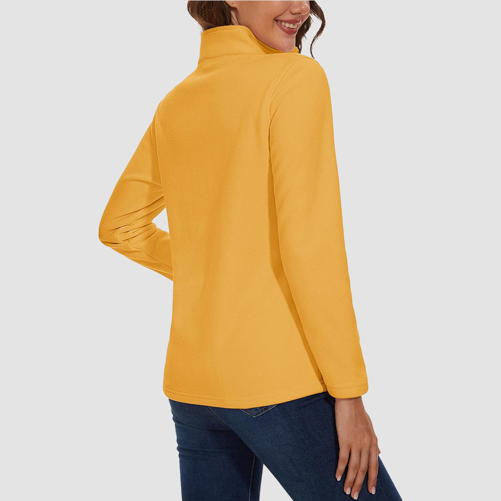Women's 1/4 Zip Fleece Pullover - Stretchy & Warm
