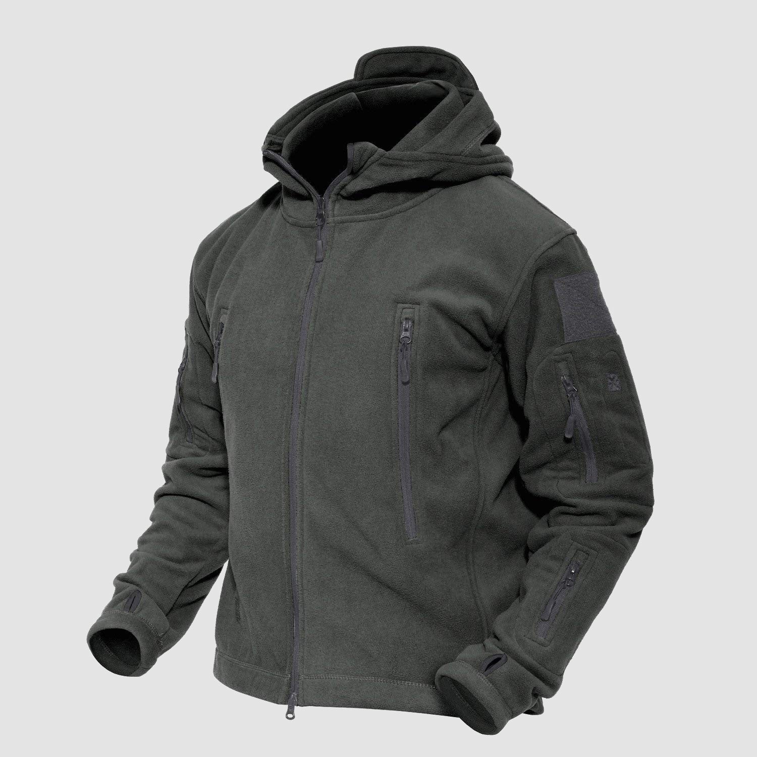 Men's Military Tactical Hooded Jacket with 6 Zip-Pockets - MAGCOMSEN