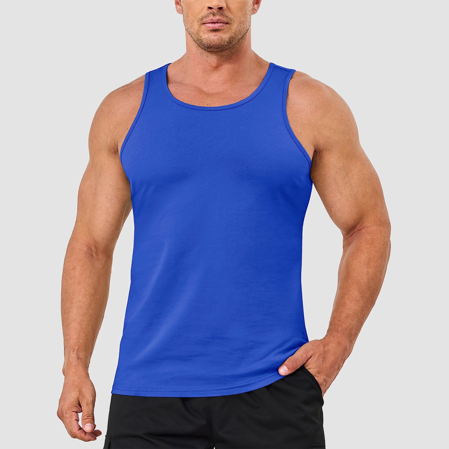 Men's Lightweight Cotton Sleeveless Muscle Tank Top