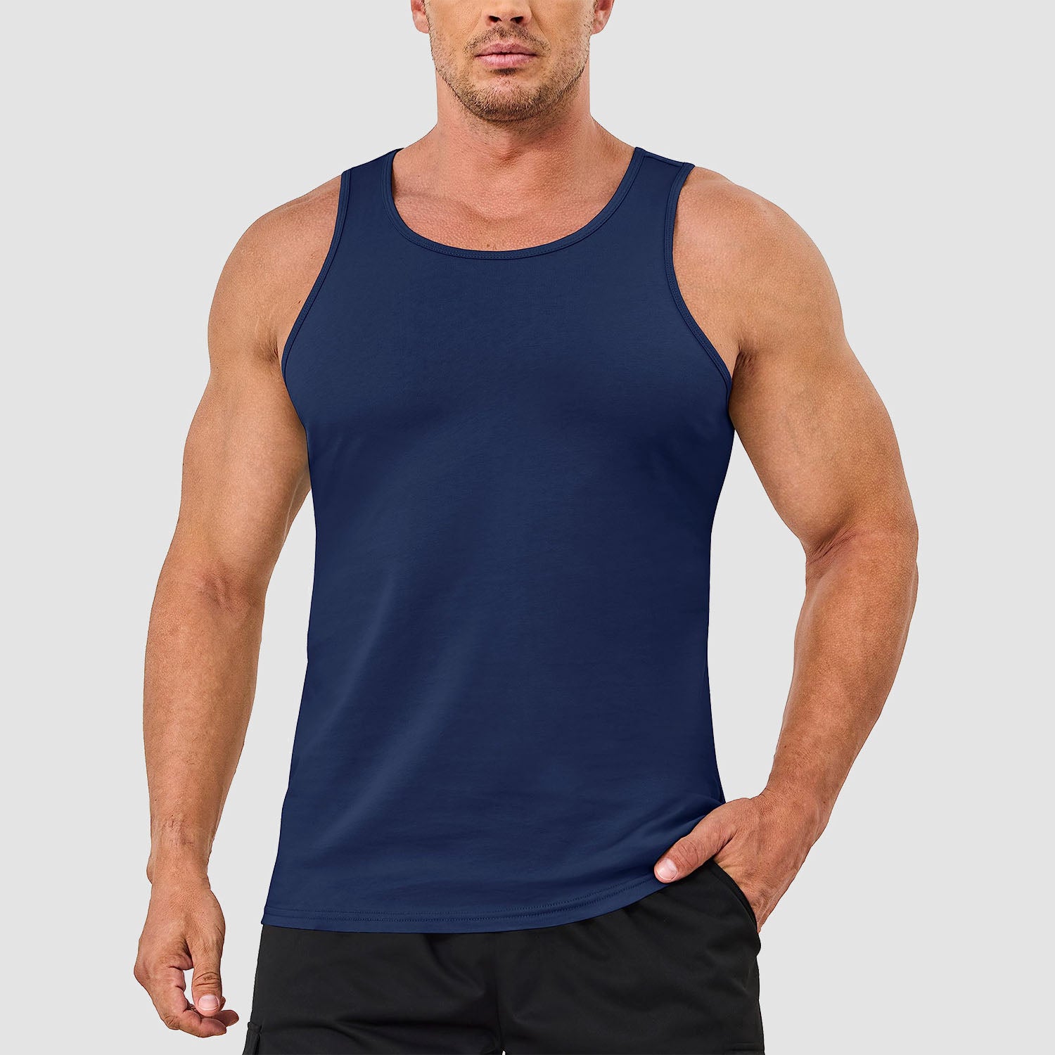 Men's Lightweight Cotton Sleeveless Muscle Tank Top