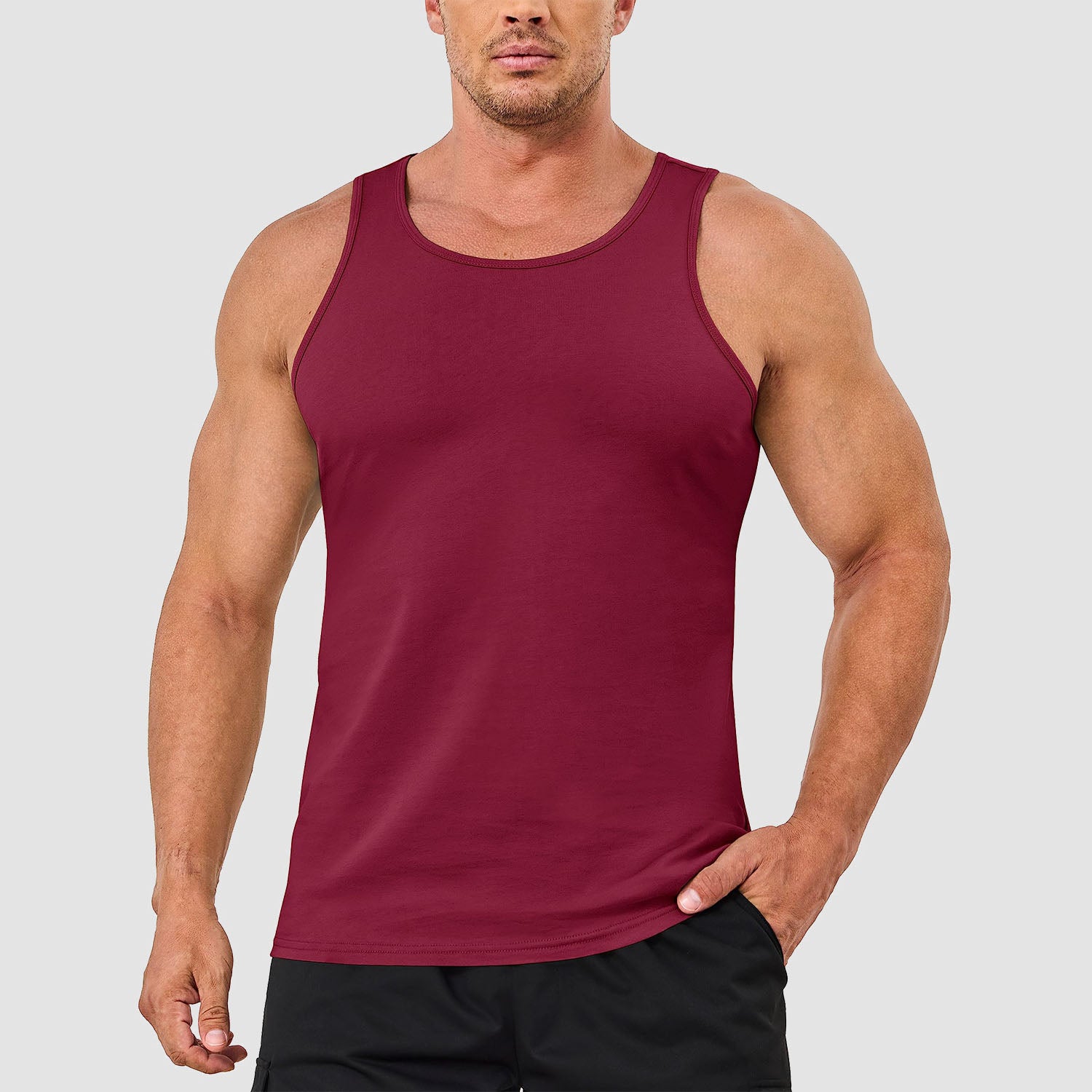 Men's Lightweight Cotton Sleeveless Muscle Tank Top