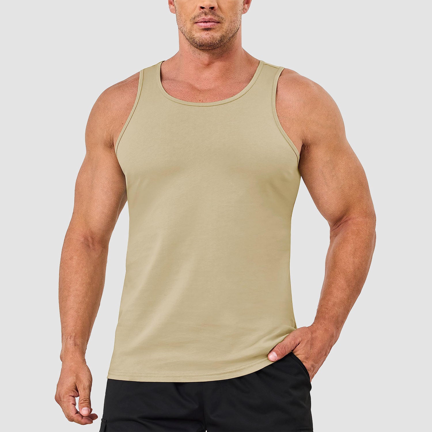 Men's Lightweight Cotton Sleeveless Muscle Tank Top