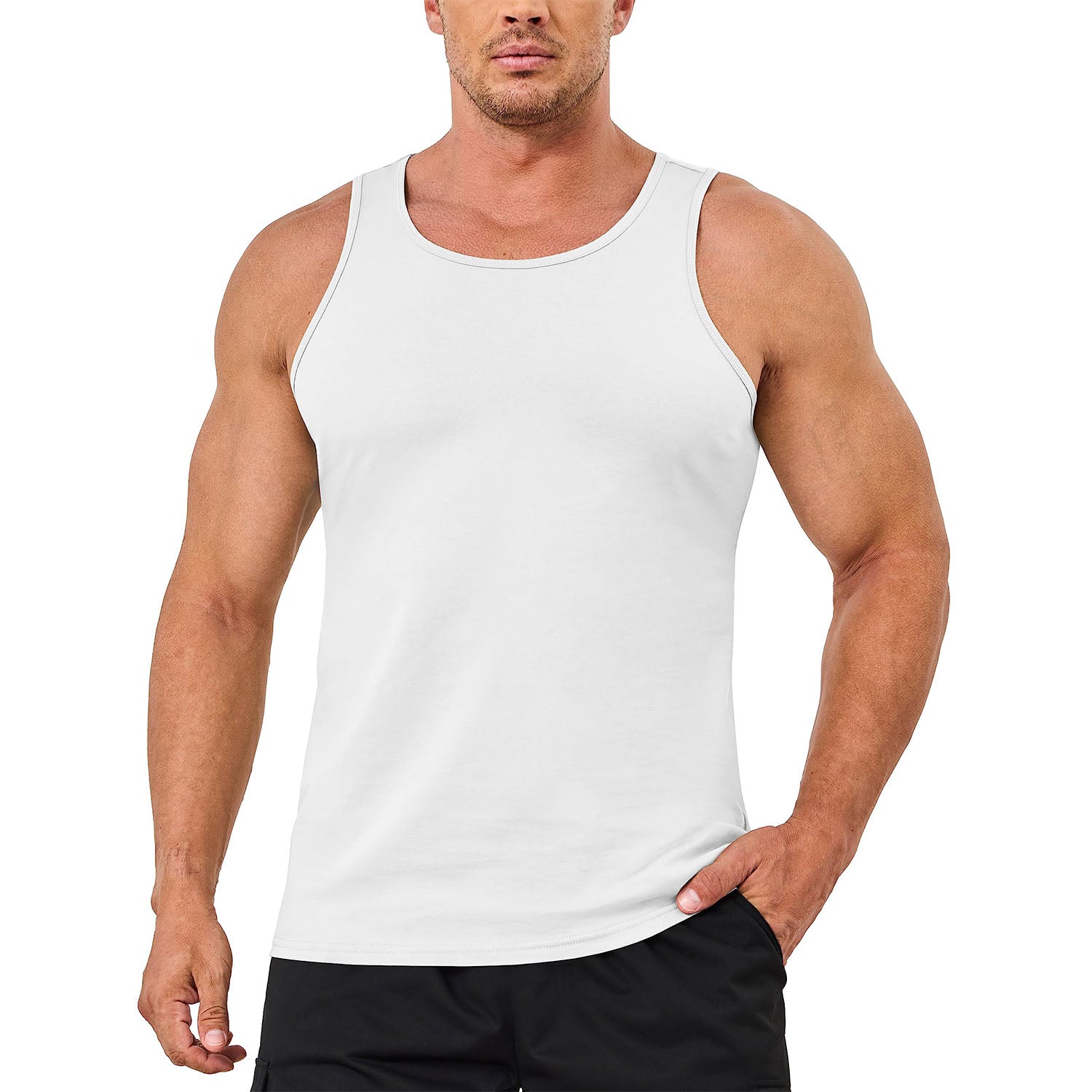 Men's Lightweight Cotton Sleeveless Muscle Tank Top