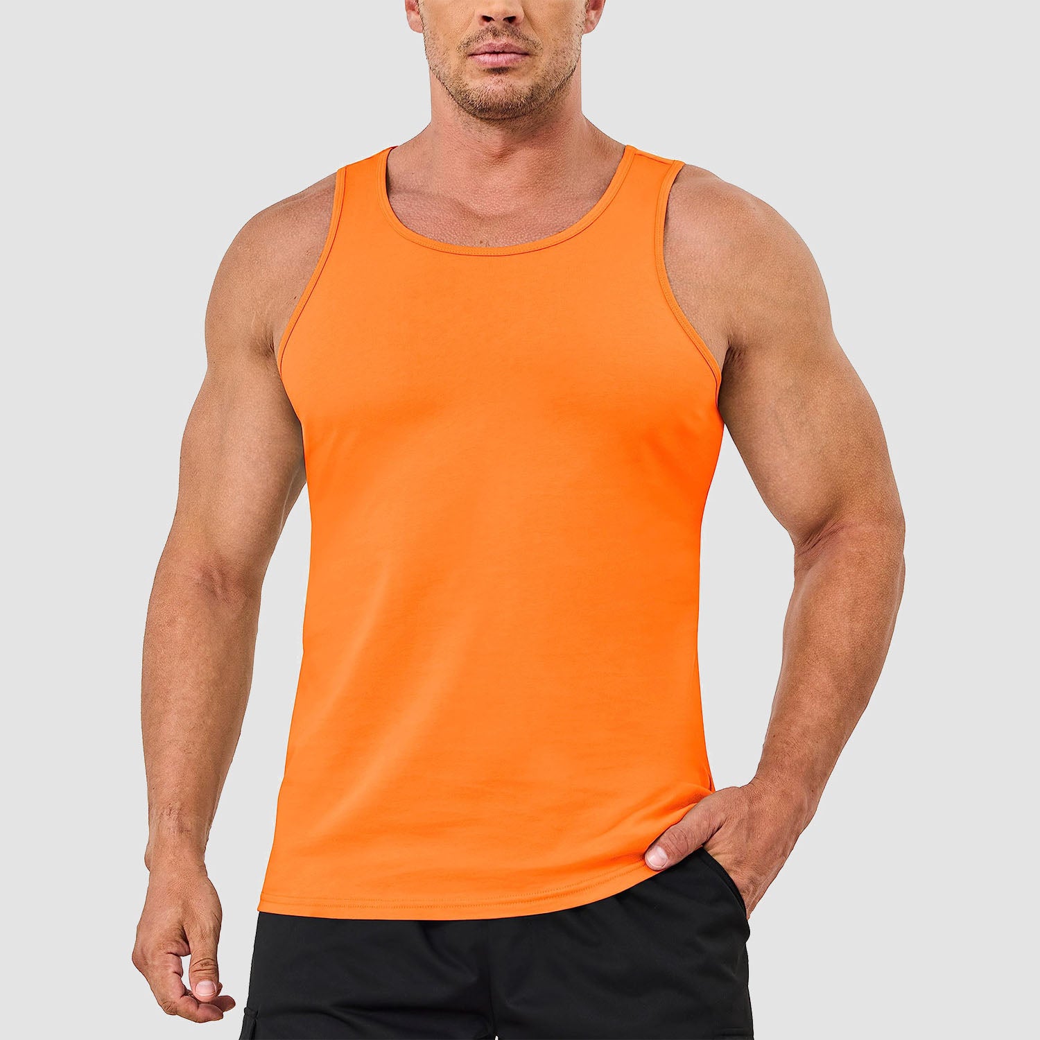 Men's Lightweight Cotton Sleeveless Muscle Tank Top
