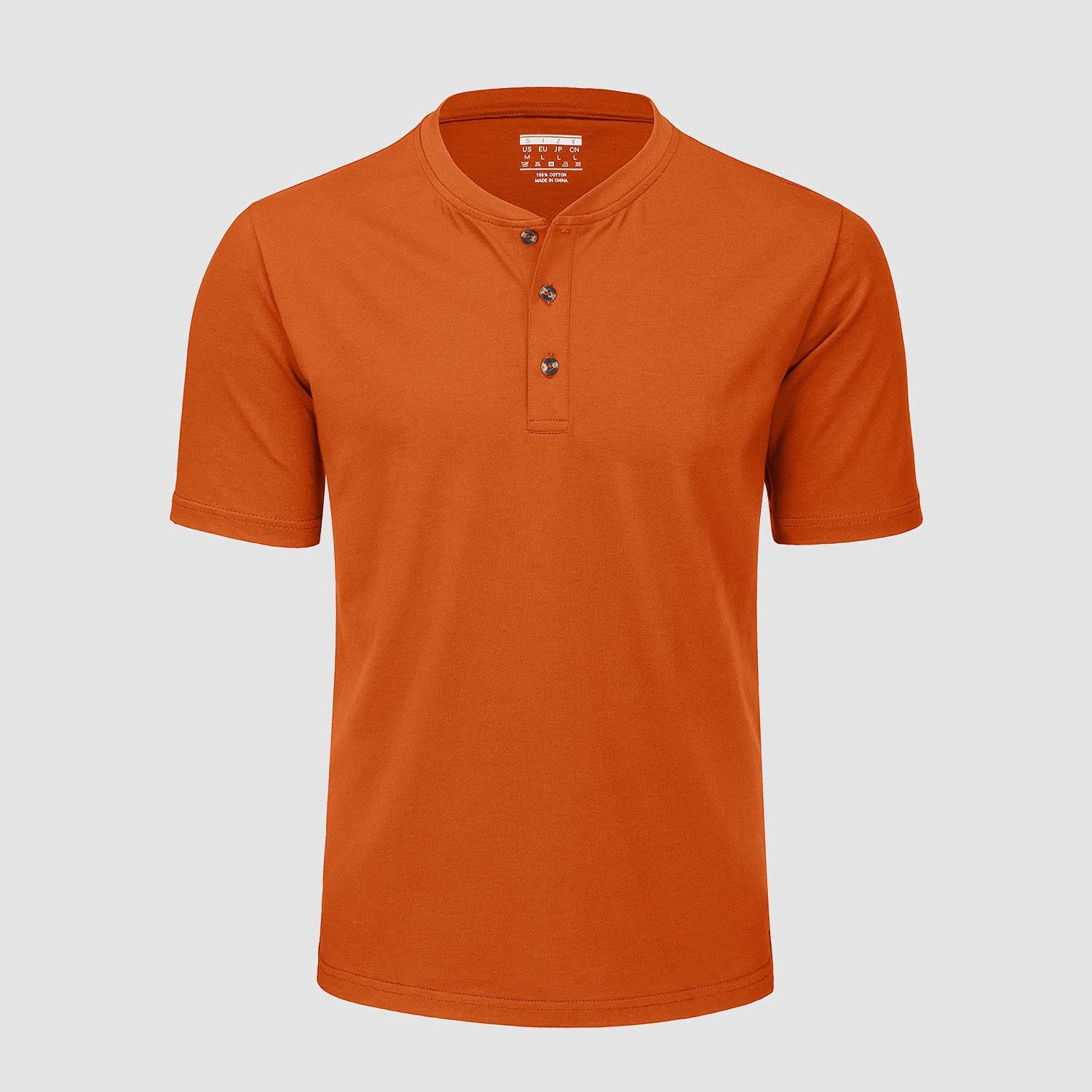 Men's Cotton Henley Shirt Casual Summer T-Shirt - MAGCOMSEN