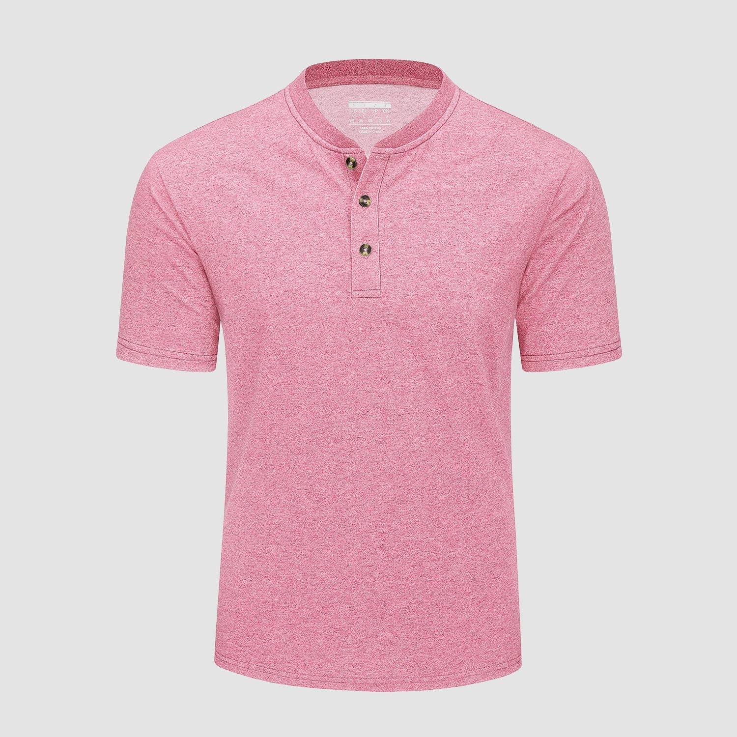 Men's Cotton Henley Shirt Casual Summer T-Shirt - MAGCOMSEN