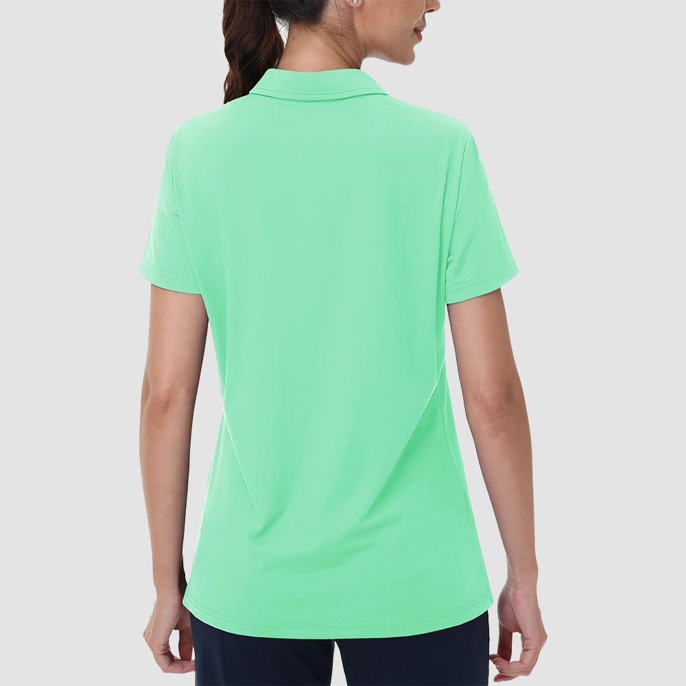 Women's V-Neck Golf Polo Shirt UPF 50+ Quick-Dry