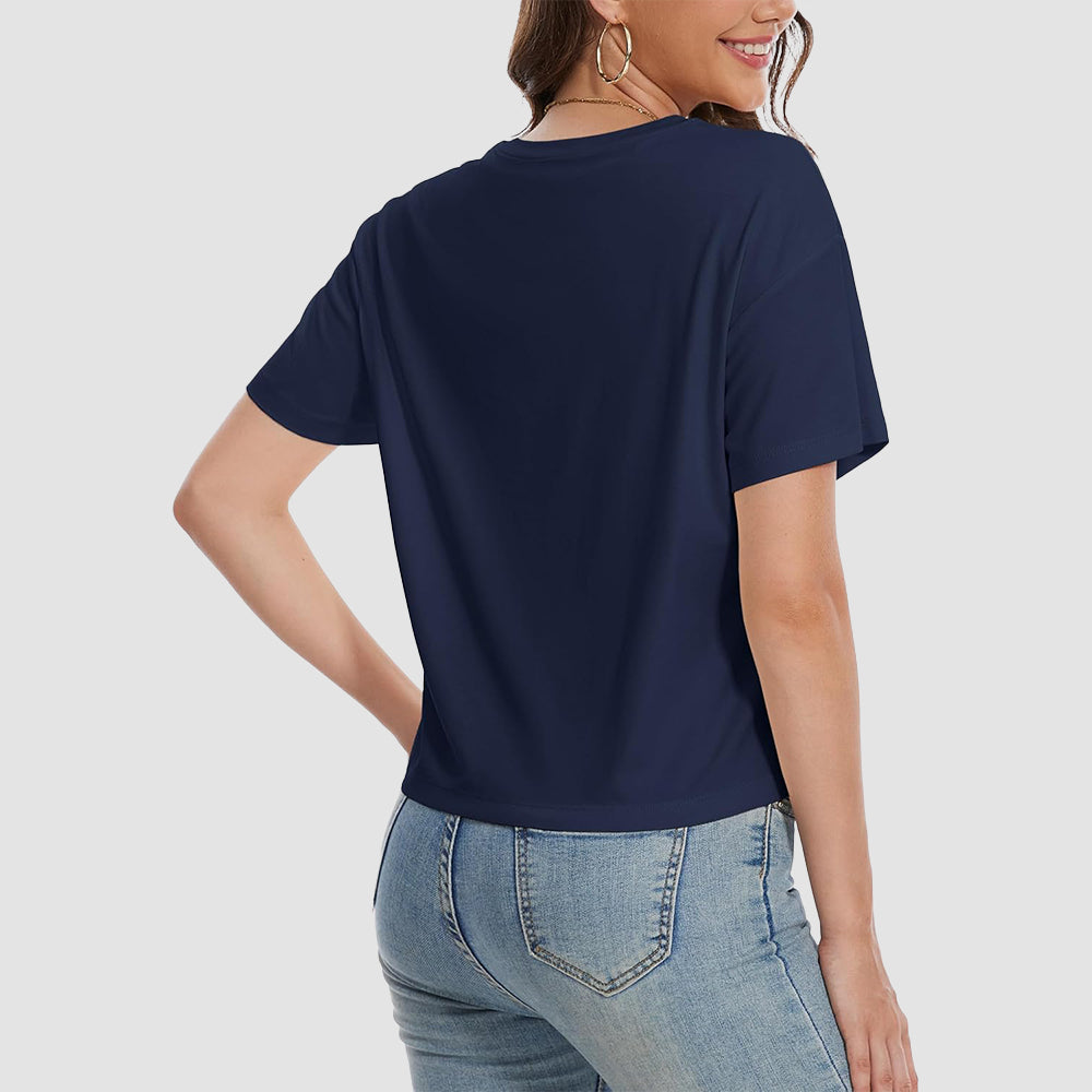 【New In】Women's Cotton UPF 50+ Summer Crop Top T-Shirt