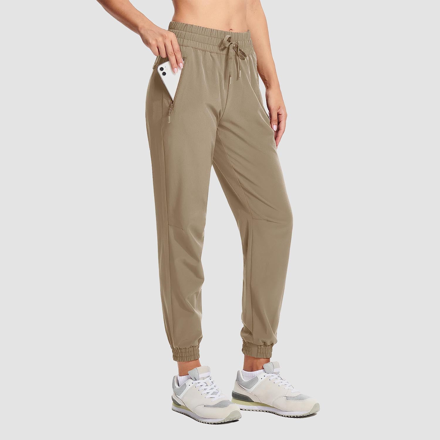 Women's Lightweight Water-Resistant Hiking Joggers with Pockets