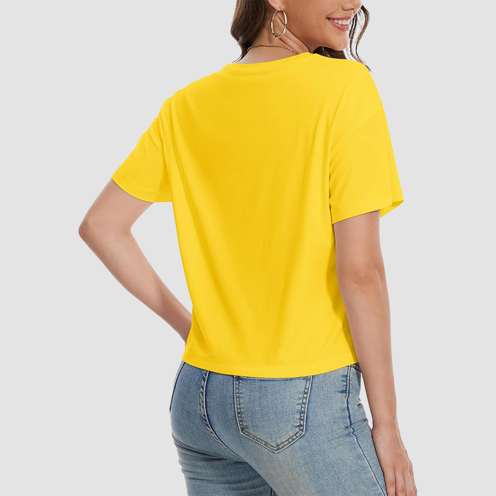 【New In】Women's Cotton UPF 50+ Summer Crop Top T-Shirt