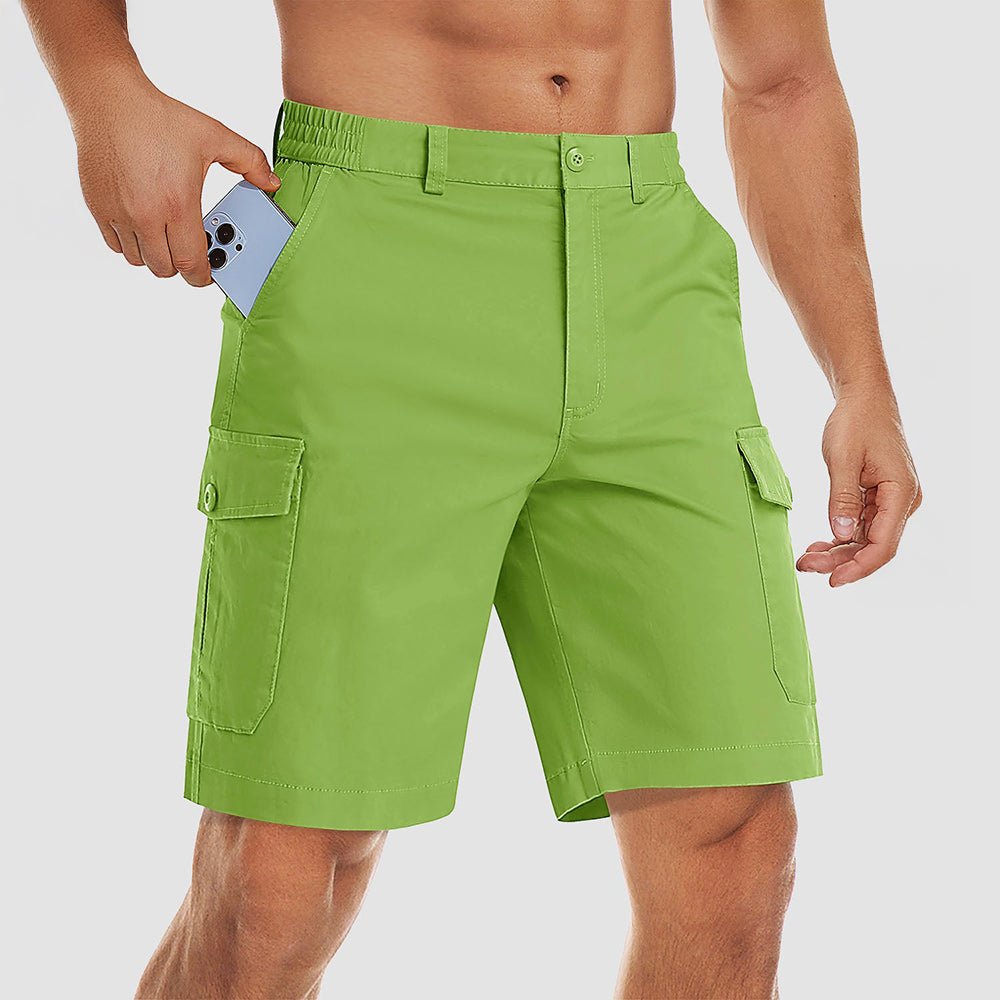 Men's Cargo Shorts Casual Work Shorts Bright Green by MAGCOMSEN