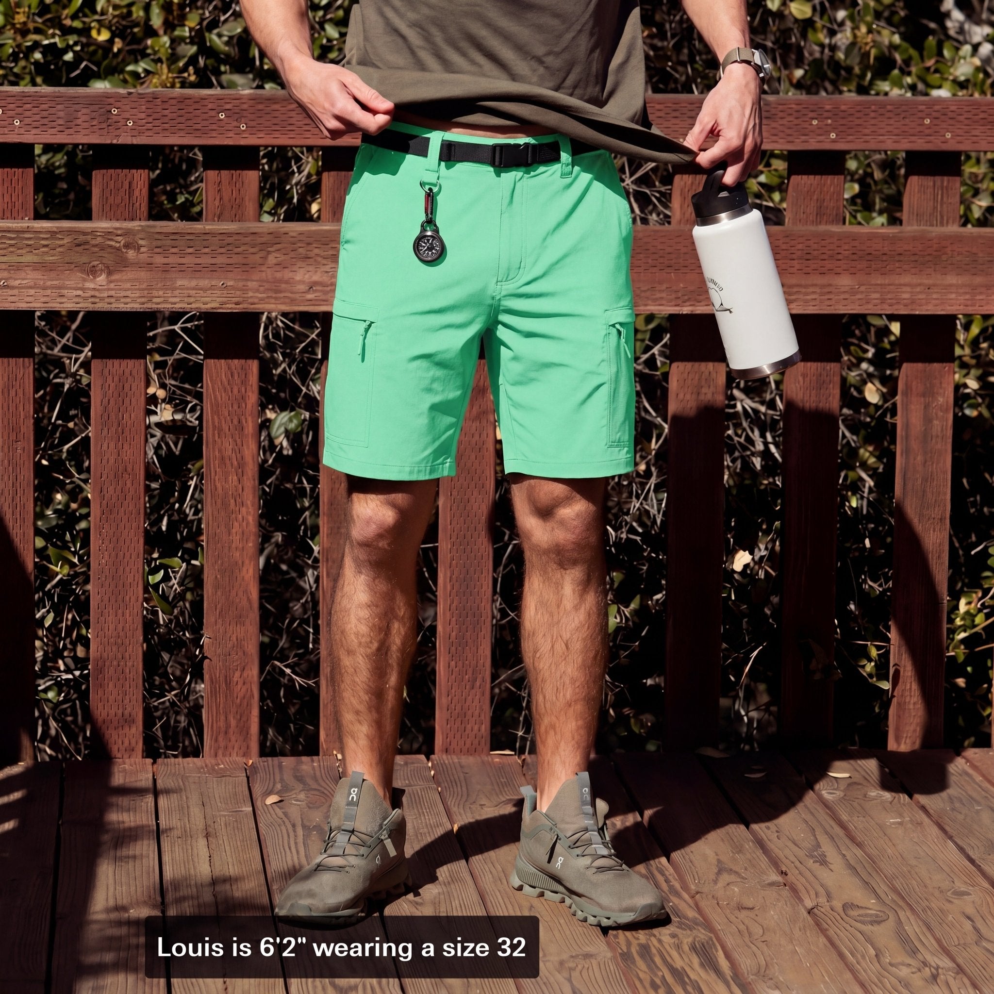 Magcomsen Men's Casual Quick-Dry 5 Pockets Cargo Short Mint by MAGCOMSEN #Color_Mint