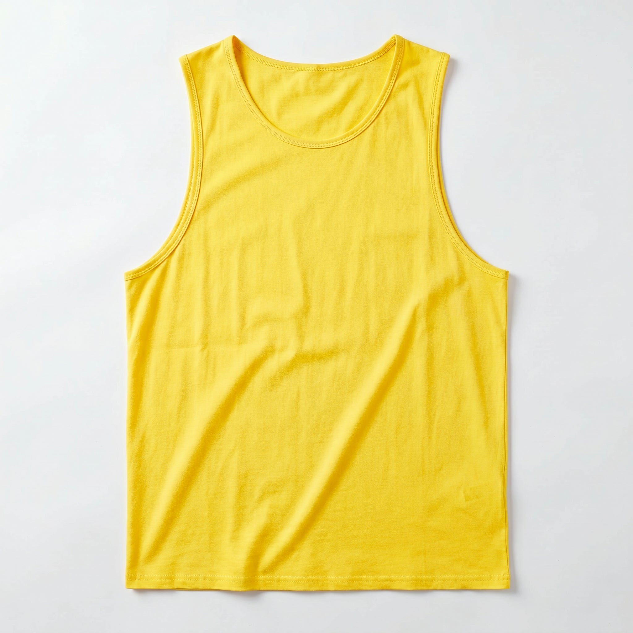 Yellow MAGCOMSEN Men's Cotton Tank Top - Moisture-Wicking Sleeveless Workout Shirt in #Color_Yellow