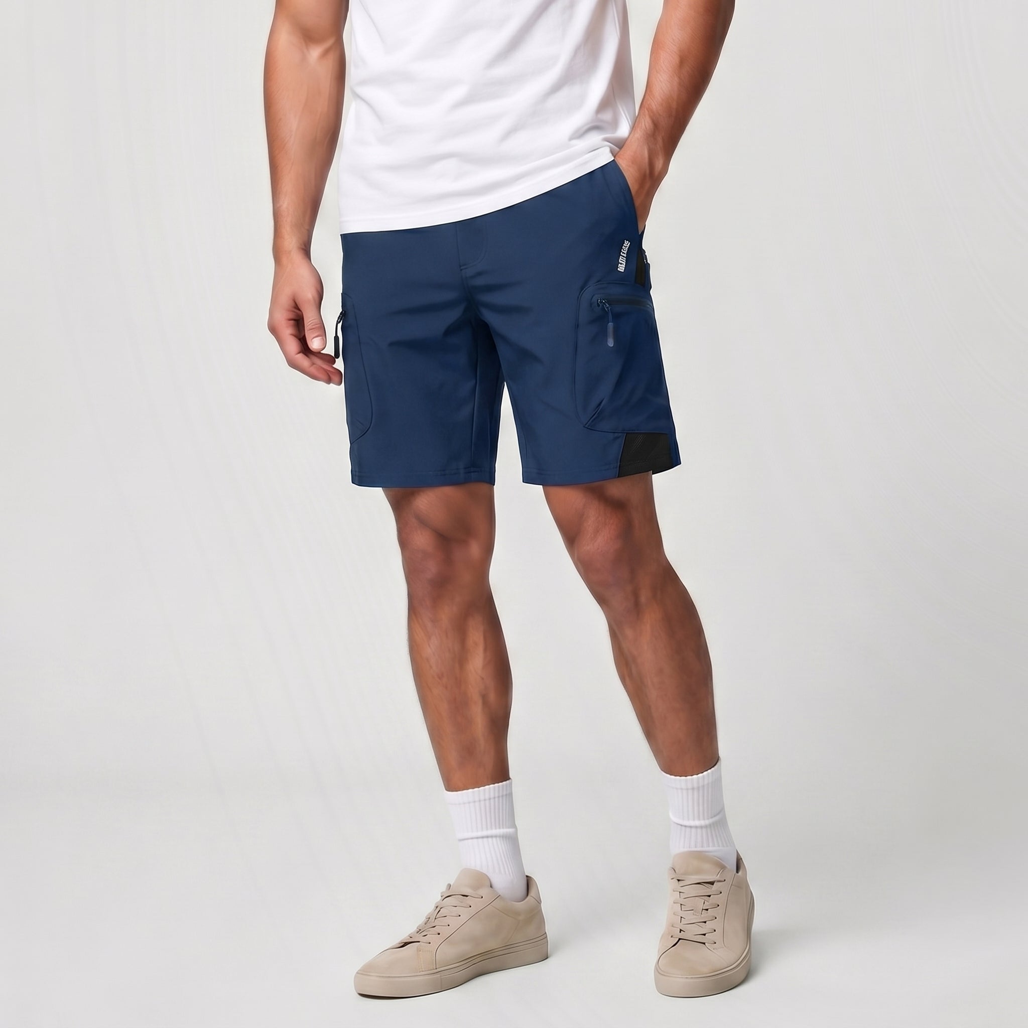 Royal Blue MAGCOMSEN Men's Hiking Cargo Shorts - Water Resistant Quick Dry Golf Shorts in #Color_Royal Blue