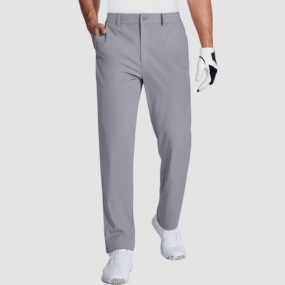 Light Grey MAGCOMSEN Men's Lightweight Quick-Dry Hiking Pants - Stretch Travel Pants in #Color_Light Grey