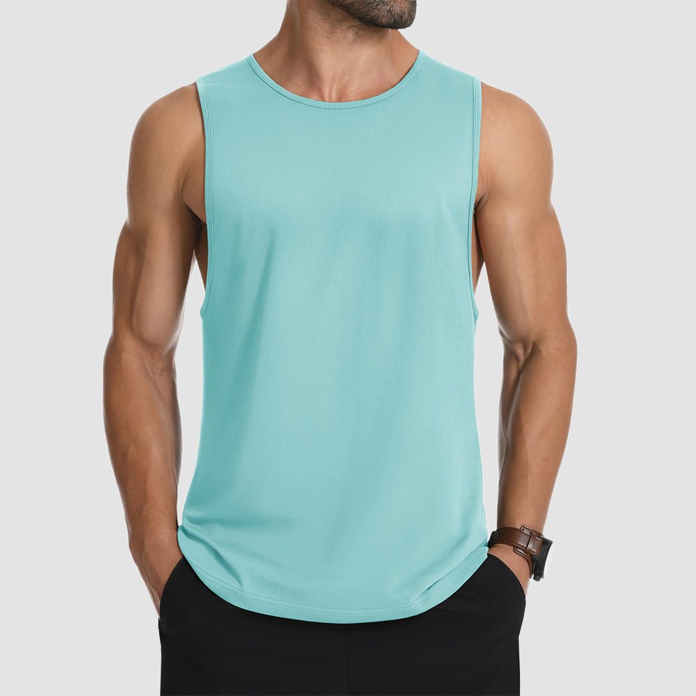 Men's Lightweight Sleeveless Tank Top Light Lake Blue by MAGCOMSEN