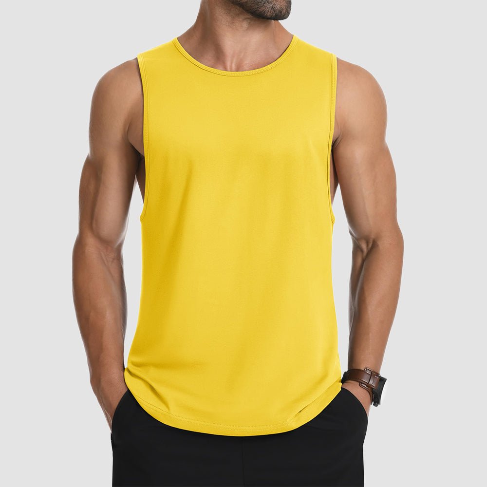 Men's Lightweight Sleeveless Tank Top Yellow by MAGCOMSEN