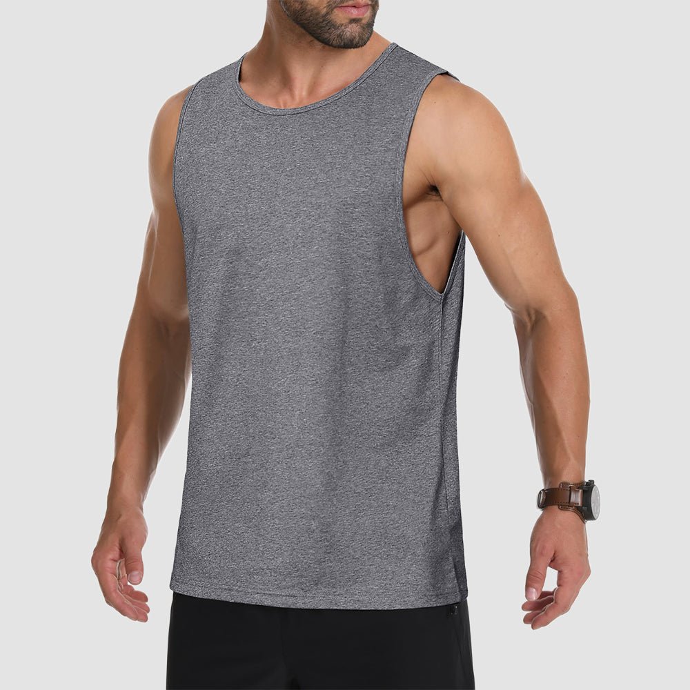 Men's Lightweight Sleeveless Tank Top Dark Grey by MAGCOMSEN