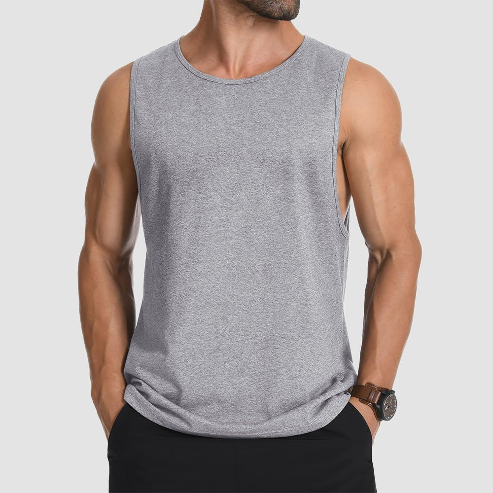 Men's Lightweight Sleeveless Tank Top Light Grey by MAGCOMSEN