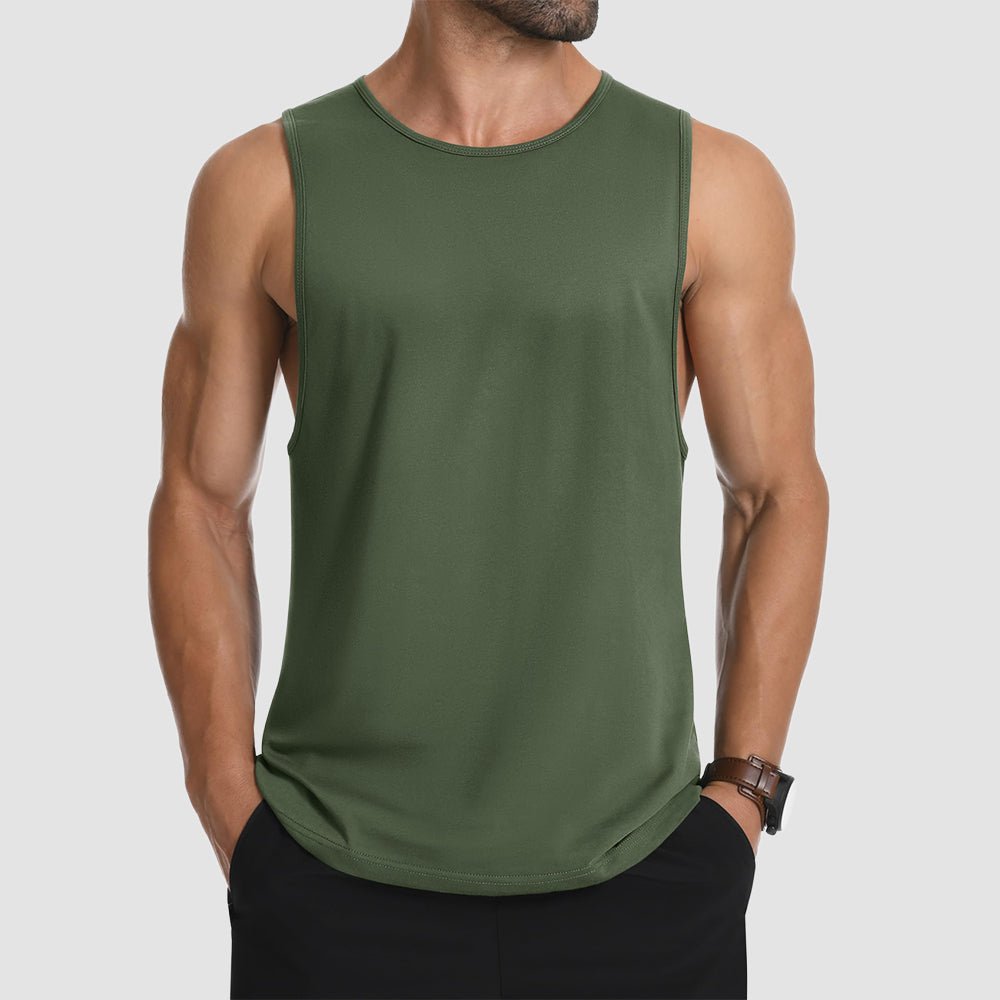 Men's Lightweight Sleeveless Tank Top Army Green by MAGCOMSEN