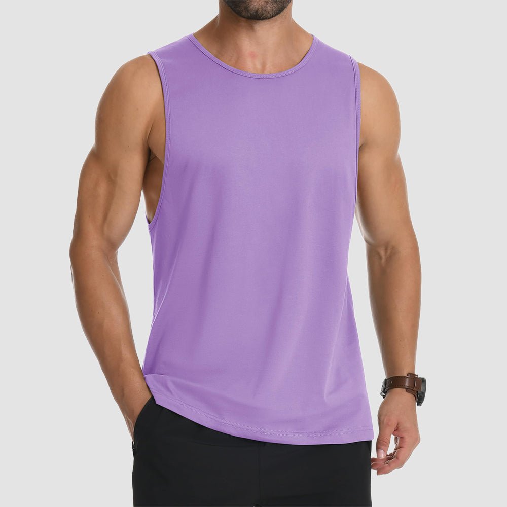 Men's Lightweight Sleeveless Tank Top Light Purple by MAGCOMSEN