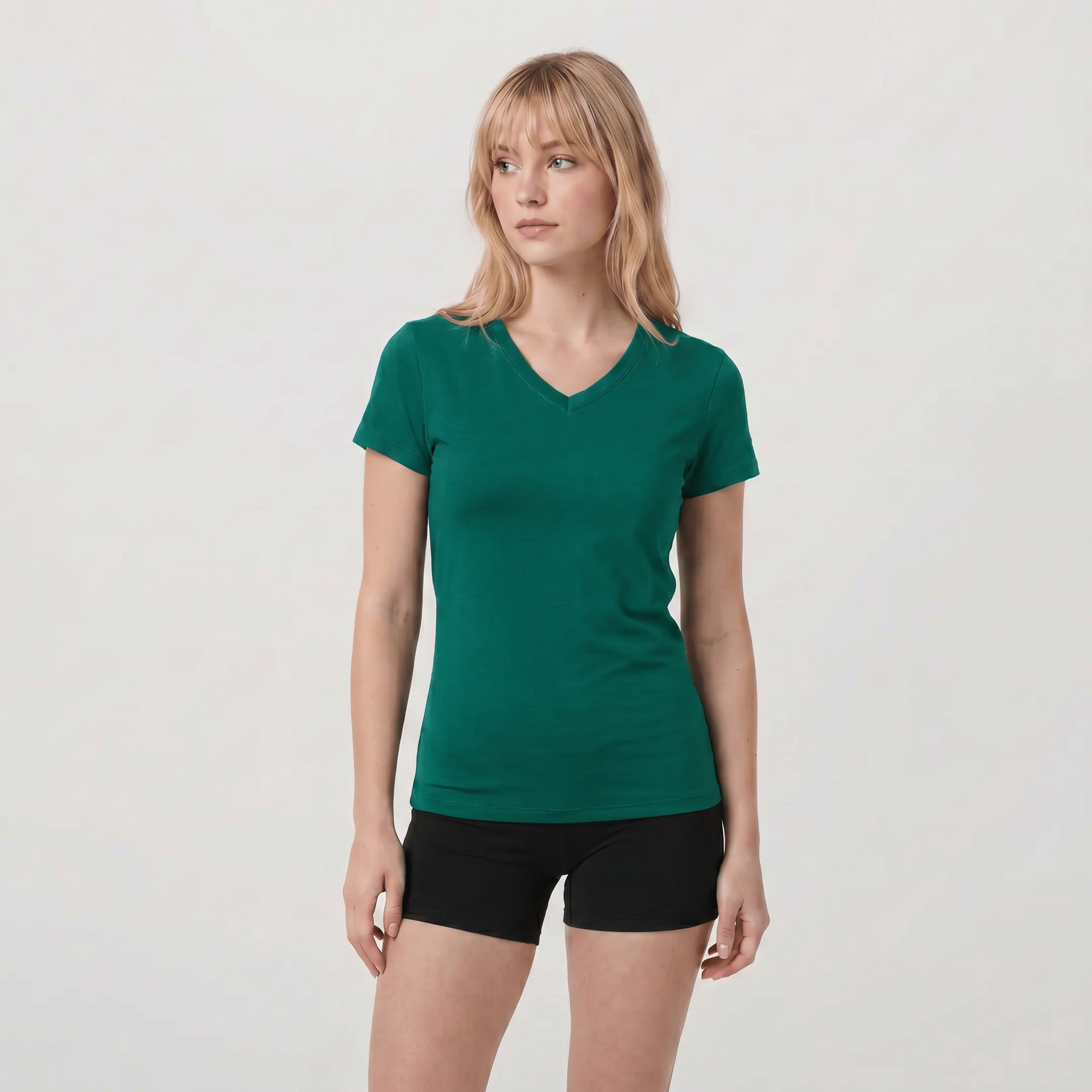 Jade Green MAGCOMSEN Women UPF 50 Plus V Neck Workout Top - Cooling Quick Dry Hiking Shirt in #Color_Jade Green