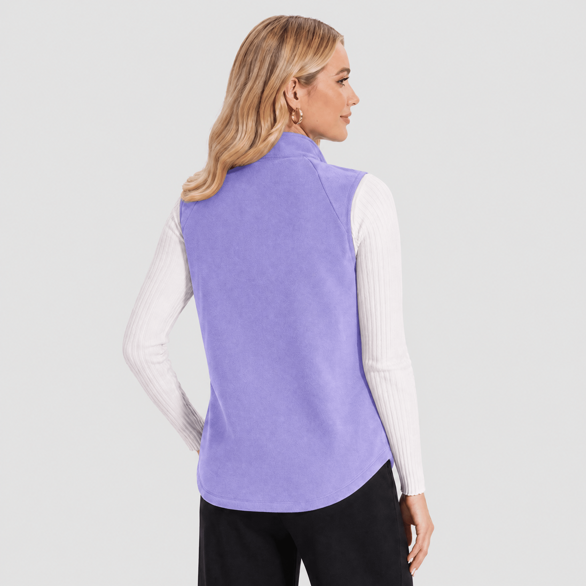 Dark Gray MAGCOMSEN Women's Fleece Vest Sleeveless Lightweight Warmth Jackets in #Color_Dark Gray