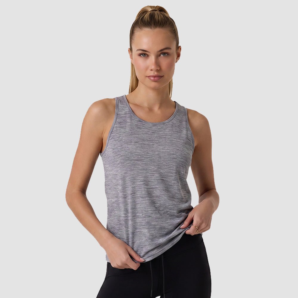 Women's Lightweight Sleeveless Tank Top - Stretch Workout Shirt Light Grey by MAGCOMSEN