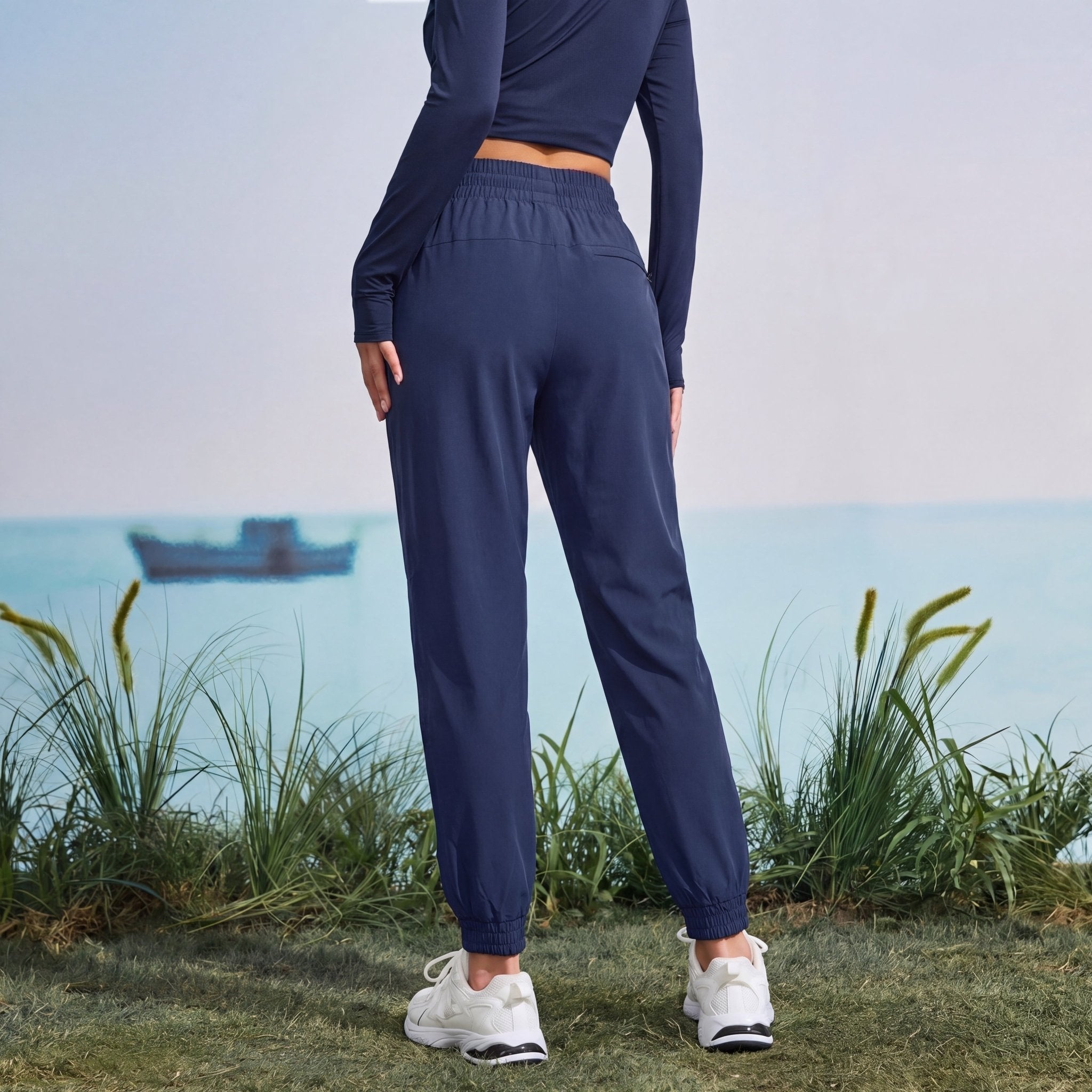 Women's Lightweight Water - Resistant Hiking Joggers with Pockets navy by MAGCOMSEN