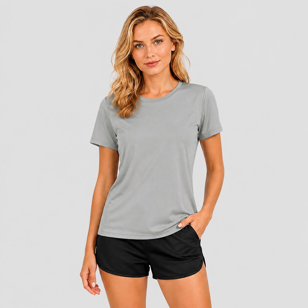 Women's Quick Dry T-Shirt Light Grey by MAGCOMSEN