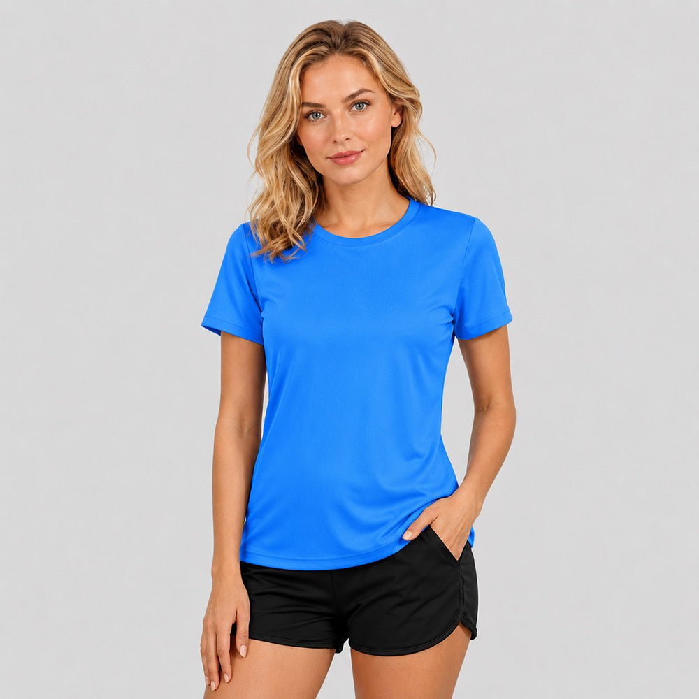 Women's Quick-Dry UV Protection Casual Sports T-Shirt Azure by MAGCOMSEN