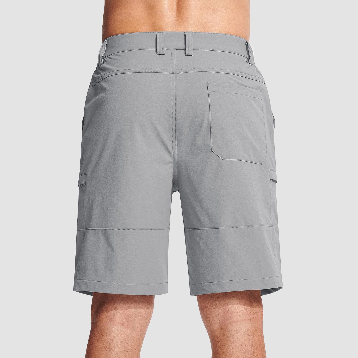 Magcomsen Men's Casual Quick-Dry 5 Pockets Cargo Short Light Grey by MAGCOMSEN #Color_Light Grey