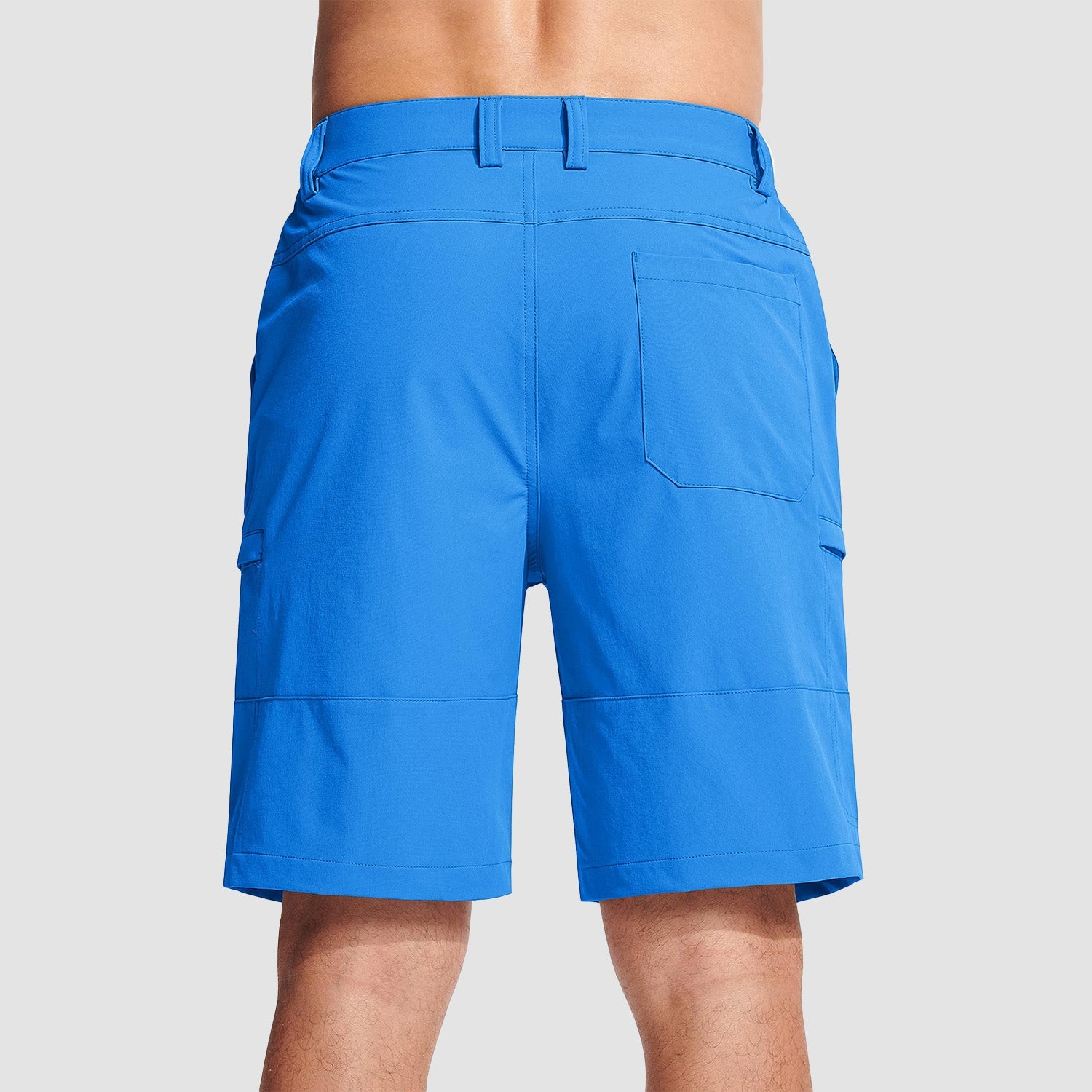 Magcomsen Men's Casual Quick-Dry 5 Pockets Cargo Short Azure by MAGCOMSEN #Color_Azure