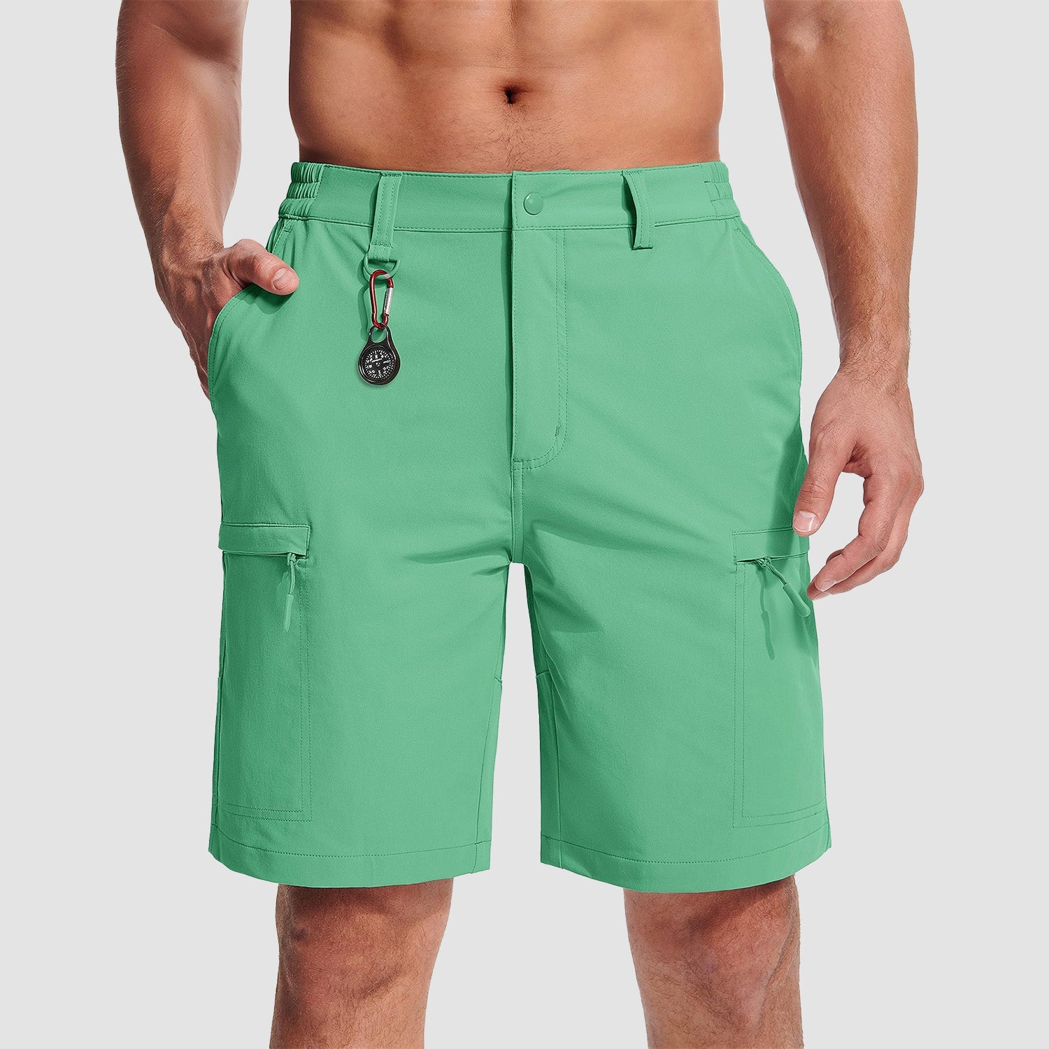 Magcomsen Men's Casual Quick-Dry 5 Pockets Cargo Short Mint by MAGCOMSEN #Color_Mint