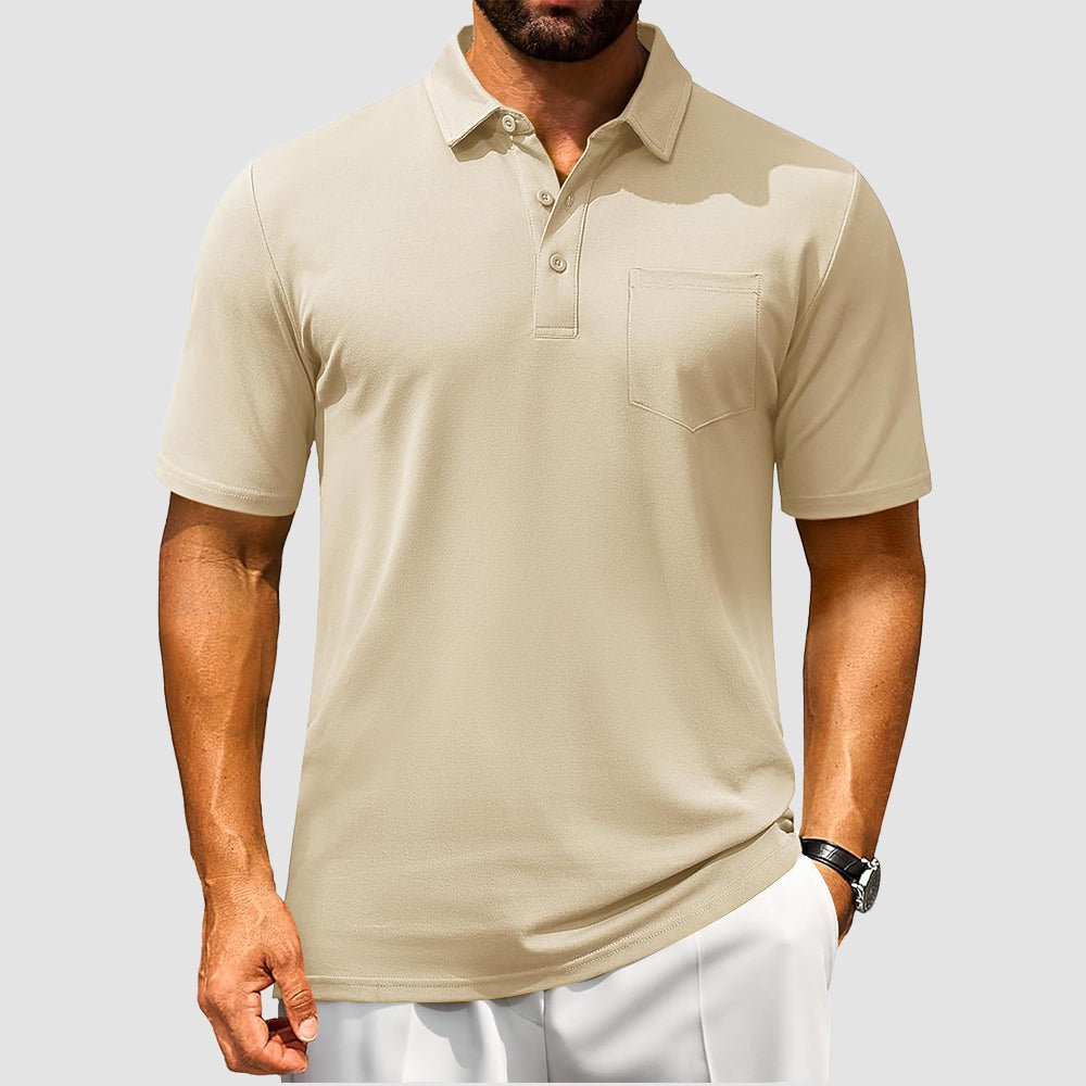 Men's Cotton Polo Shirts - Breathable Short Sleeve Golf Tee - MAGCOMSEN