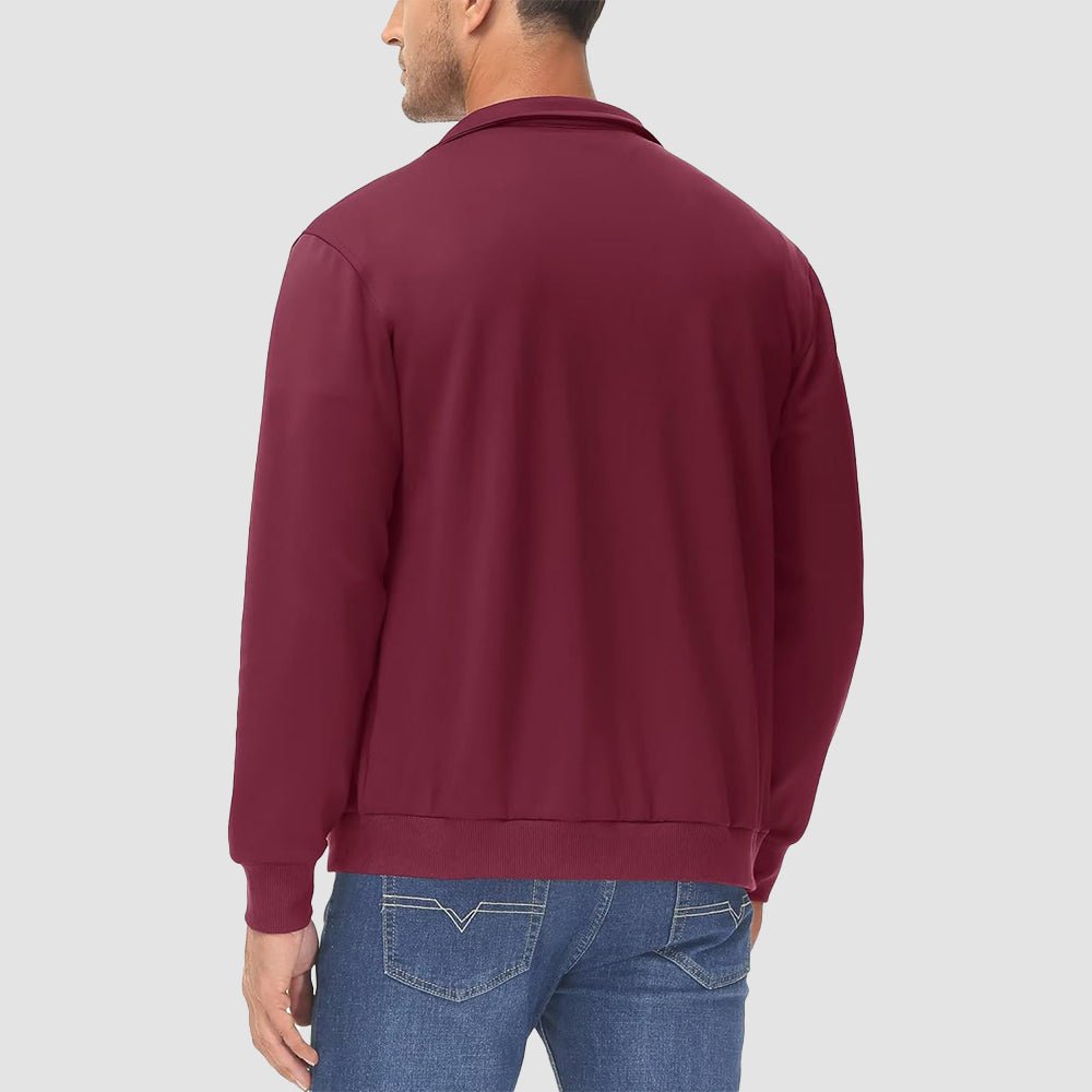 Men's Lightweight Full - Zip Track Jacket with Pockets - MAGCOMSEN