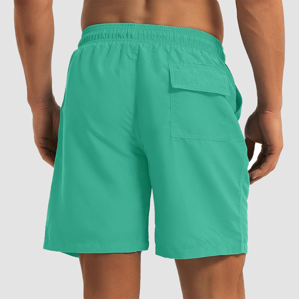 blue3 Men's Quick Dry Swim Trunks - Mesh Lining, Multi - Pocket Shorts - MAGCOMSEN